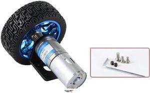 DIY Smart Remote Car Motor Kit Diy Set Tracking Rubber Red&Blue Wheel DC Gear Motor Low Speed Motor (85mm Blue 24V)
(646rpm)