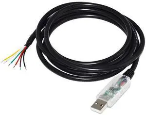 FTDI FT232RL USB TO RS485 6 CORE 6P WE CONVERTER SERIAL COMMUNICATION CABLE COMPATIBLE USB-RS485-WE-1800-BT GND DATA A+ B- 120R (Black USB Case)
(1.8M Length)