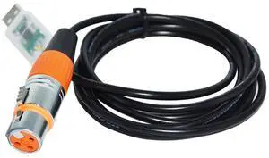 INDUSTRIAL FTDI FT232RL CHIP USB TO RS485 DMX512 3P XLR FEMALE / MALE CONVERTER FREESTYLER QLC STAGE LIGHTNING CONTROLLER CABLE (XLR M LengthALE A)
5M Length
