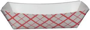 Southern Champion Southland Kraft Board Food Tray Red, White, 0.25 lb., 5" Length x 3.7" Width | 1000/Case