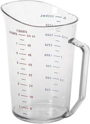 Cambro Camwear Polycarbonate Measuring Cup Clear, 2 qt. | 1/Each