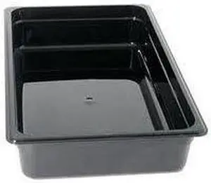 Cambro Camwear Regular Food Pan Black, 13.7 qt., 20.875" Length x 12.75" Width x 4" Height | 1/Each