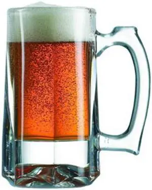 Cardinal Beer Mug Clear, Non-Tempered Glass, 10 oz., 2.875" Top Diameter x 3.25" Bottom Diameter x 5.875" Height | 1 Dozen