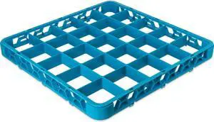 Carlisle OptiClean 25-Compartment Glass Rack Extender Blue, 19.75" Length x 19.75" Width x 1.78" Depth, Polypropylene | 1/Each