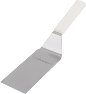 Dexter-Russell Basics Hamburger Square Edge Turner White Handle, 6" Blade Length x 3" Blade Width x 10.5" Overall Length, Stainless Steel Blade, Polypropylene Handle | 1 Each
