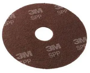 3M Scotch-Brite Surface Preparation Pad Brown, 20" Diameter x 3" Width x 0.3" Thickness, Non-Woven Fiber | 10/Case