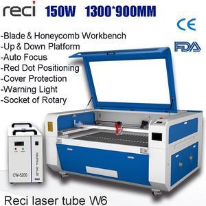 150W CO2 Laser Cutting Engraving Machine 1390 RECI Laser Cutter Engraver 51x35in CW 5200 Water Chiller 1300*900mm Working Area