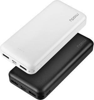 Miady 2-Pack 20000mAh Portable Charger Power Bank, Dual USB Output and USB-C Input, Fast Charging Battery Pack Charger for iPhone 15/14/13/..., Galaxy S23/S22/S21/..., Pixel Series and etc