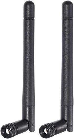 Bingfu Dual Band WiFi 2.4GHz 5GHz 5.8GHz 3dBi MIMO RP-SMA Male Antenna (2-Pack) for WiFi Router Wireless Network Card USB Adapter Security IP Camera Video Surveillance Monitor
