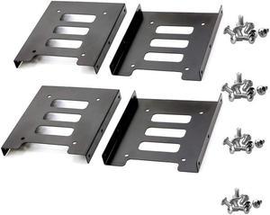 4PCS 2.5 to 3.5 SSD HDD Hard Disk Drive Bays Holder Metal Mounting Bracket Adapter with Screws for PC SSD