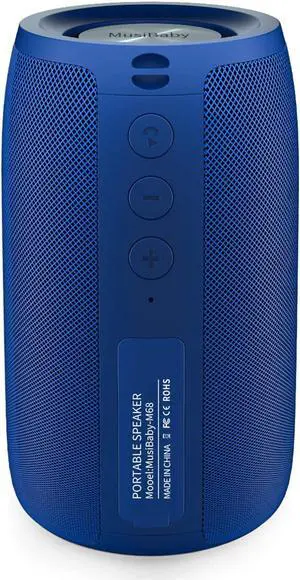 Bluetooth Speaker,MusiBaby Wireless,Waterproof,Outdoor,Portable Speaker,Dual Pairing,Loud Stereo,Booming Bass,24H Playtime Wireless Speakers for Home,iPhone,Party,Gifts(Blue)