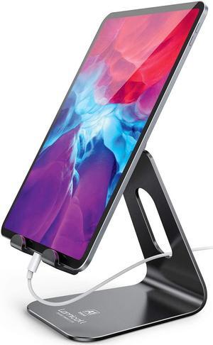 Tablet Stand Tablet Holder for Desk - Multi-Angle Adjustable Tablet Desktop Dock Cradle Compatible with iPad Pro 11 12.9 Air Mini Fire HD Galaxy Tab and Other 4-13 Tablets Black
