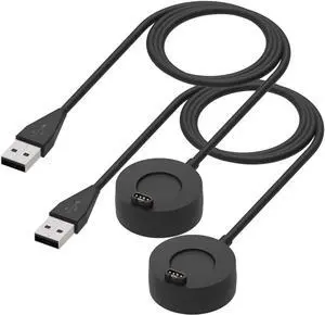 2-Pack Charger Compatible with Garmin Approach S62 S42 S44 S12 S50 S60 S70, Fenix 8 7 6 5, Vivoacive 6 5 4 3, Venu 3 2 Charger Dock, Replacement Portable Charging Dock Station + USB Cable Cord
