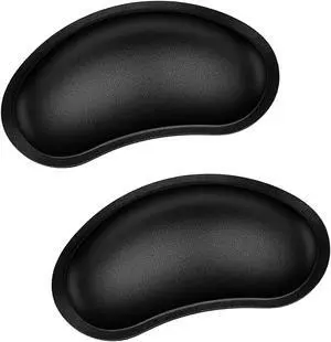 Mouse Wrist Rest 2 Pack Memory Foam Soft Fabric Mouse Wrist Rest Pad Support Cushion with Anti-Skid Rubber Base Ergonomic Pain Relief Mouse Hand Rest (Black)