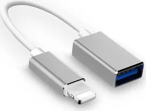 Lightning to USB Camera Adapter,USB3 OTG Data Sync MFi Certified Charging Cable Converter for iPhone/iPad iOS Devices,Female USB Port Support Card Reader,Hubs,MIDI Keyboard,Mouse,Flash Drive