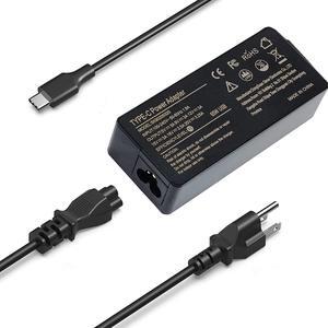 65W Type USB-C AC Adapter fit for Lenovo ThinkPad Yoga L13 E15 E14 X13 T14 L14 L15 R14 T14s T15 1th 2nd 3rd Gen Laptop Charger Power Supply Cord