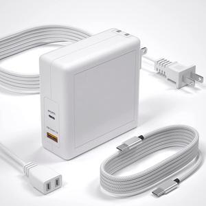 78W Type C Charger for Lenovo Laptop, USB C Charger for Lenovo Yoga 920 C930 370 380 730 730s 920-13 730-13 C930-13, USB A + PD 2 Ports Fast Wall Charger