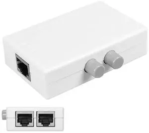 BUCIER UTP STP 2 in 1 Out 2 Ports RJ45 LAN CAT6 CAT5E Network Switch Selector Internal External Networking Switcher Splitter Box