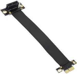 BUCIER PCIE Extension Cable,PCI-Express 3.0 1X Male to Female Riser Cable PCI-E 1X Extender Adapter Jumper (18cm,90°