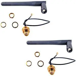 DIYmall 2.4G WiFi Antenna with U.FL to Female SMA Cable, 3DBI Gain Antenna for Arduino Wemos D1 M1 ESP8266 ESP32 ESP-07 2pcs