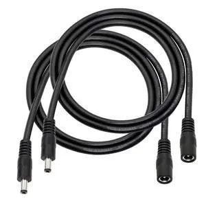 DC Power Extension CableDC 5.5mm x 2.1mm Male to Female Power Adapter Cable3FT 18AWG Heavy Duty Cord for 12V CCTV Wireless IP Camera,LED,Car,More.-2PCS DC Power Extension CableDC 5.5mm x 2.1mm Male to Female Power Adapter Cable3FT 18AWG Heavy Duty Cord for 12V CCTV Wireless IP Camera,LED,Car,More.-2PCS