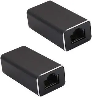 BUCIER RJ45 Coupler, Metal Shell RJ45 Female to Female Ethernet Extension, LAN Connector Inline Network Connectors for Cat7/Cat6/Cat5e/Cat5 Ethernet Cable (2 Pack)