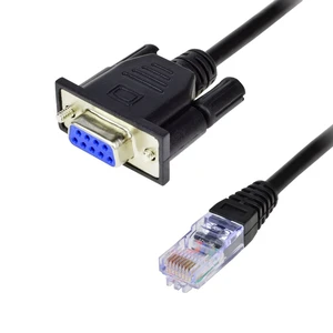 RJ45 to RS232, DB9 9-Pin Serial Port Female to RJ45 Cat5 Ethernet LAN Console 3.3Ft RJ45 to RS232, DB9 9-Pin Serial Port Female to RJ45 Cat5 Ethernet LAN Console 3.3Ft