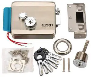 [Upgrade Version]  Electric Electronic Door Lock 6pcs Computerized Doted Keys DC 12V Stainless Steel E-lock Support Wooden Glass Metal Door for Video Door Phone Doorbell Intercom Access Control