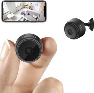 2021 New Mini WiFi Hidden Cameras,Spy Camera with Audio and Video Live Feed,with Cell Phone App Wireless Recording -1080P HD Nanny Cams with Night Vision.Tiny Cameras for Indoor/Outdoor Using (Black)