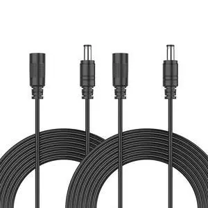 2-Pack 10ft DC Extension Cord 5.5mm x 2.1mm, Universal DC 12V Power Extension Cable for Security Camera, LED Strip, CCTV IP Surveillance, 5V 9V 24V 12 Volt Male to Female Plug Supply Adapter 2-Pack 10ft DC Extension Cord 5.5mm x 2.1mm, Universal DC 12V Power Extension Cable for Security Camera, LED Strip, CCTV IP Surveillance, 5V 9V 24V 12 Volt Male to Female Plug Supply Adapter