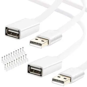 13FT 2 Pack USB Power Extension Cable for Wyze Cam,WyzeCam Pan,YI Cam,YI Dome Home,Oculus Go,Kasa,Security Camera,Furbo Dog,Nest-Cam,Arlo Pro,Blink,Netvue,Flat A-Male to A-Female Extender Cord 13FT 2 Pack USB Power Extension Cable for Wyze Cam,WyzeCam Pan,YI Cam,YI Dome Home,Oculus Go,Kasa,Security Camera,Furbo Dog,Nest-Cam,Arlo Pro,Blink,Netvue,Flat A-Male to A-Female Extender Cord