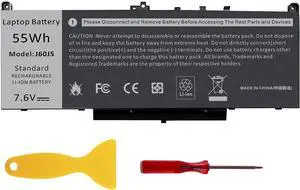 Battery for Dell Latitude E7470 E7270 7470 7270 7.6V 55Wh Battery Type MC34Y 242WD 1w2y2 J60J5