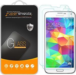 (2 Pack)  Designed For Samsung Galaxy S5 Tempered Glass Screen Protector Anti Scratch, Bubble Free