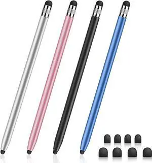 Stylus for Touch Screens Digiroot 4-Pack Stylus Pens High Sensitivity & Precision Capacitive Stylus for iPhone/iPad Pro/Tablets//Galaxy/PC