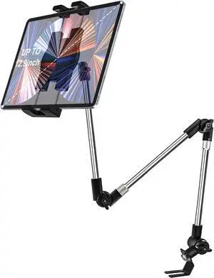 Car/Truck Seat Rail Tablet Mount, 35" Heavy Duty Car Floor Bolt Phone iPad Holder, Vehicle Front Seats Stand for iPad Pro 12.9 Air Mini, iPhone, Galaxy Tabs, More 4-13" Cell Phones and Tablets