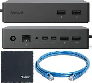 Microsoft Surface Dock - Compatible with Surface Pro 3, 4 & Book - PF3-00005 + Ethernet Cable Kit