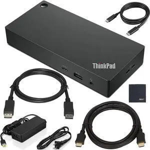 Lenovo ThinkPad USB Type-C Dock Gen 2 with 4K (40AY0090US) + ZoomSpeed HDMI Cable (with Ethernet) + ZoomSpeed DisplayPort Cable + Starter Bundle Lenovo ThinkPad USB Type-C Dock Gen 2 with 4K (40AY0090US) + ZoomSpeed HDMI Cable (with Ethernet) + ZoomSpeed DisplayPort Cable + Starter Bundle