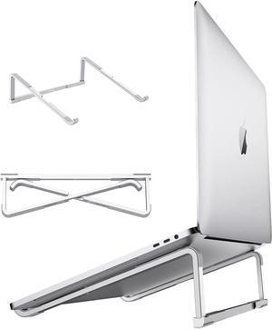 WixGear Laptop Stand for Desk Adjustable Foldable Lightweight Aluminum Laptop Holder Riser, Flat Folding for Storage/Travel