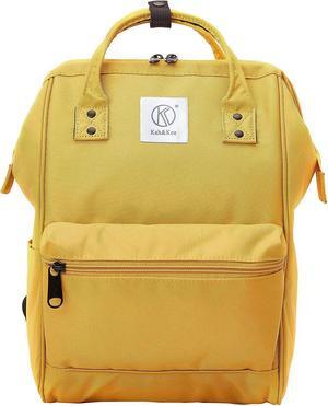 Polyester Travel Backpack Functional Anti-theft School Laptop for Women Men (Yellow Small)