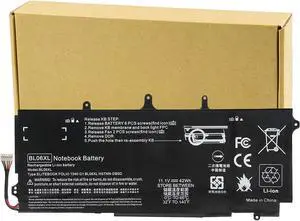 BL06042XL Battery fit HP EliteBook Folio 1040 G0 G1 G2, P/N: HSTNN-DB5D IB5D W02C 722236-171 1C1 271 2C1 722297-001 005 F450 F450C BL06XL -Futurebatt