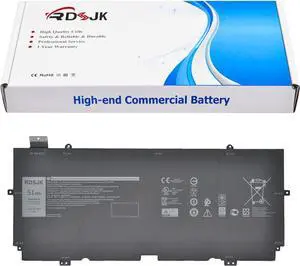 RDSJK 52TWH Laptop Battery for Dell XPS 13 7390 2-in-1 13.3" Series Notebook P103G P103G001 P103G002 052TWH XX3T7 0XX3T7 MM6M8 0MM6M8 7.6V 51Wh