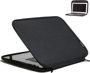16 Inch Foldable Laptop Sleeve Slim Case Lightweight Bag Notebook Computer Carrying Flip Cover Compatible with MacBook Pro 16 Inch (Black)