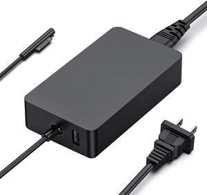 Surface Pro Charger, 15V 4A 65W Adapter Compatible with Microsoft Surface Laptop 1/2/3, New Surface Pro 7/6/5/4/3/X, Surface Go 1/2, Surface Book 1/2, Surface Laptop Go