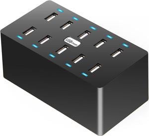 10 Ports Wall Charger, 50W 10-Port Family-Sized Desktop USB Rapid Charger,Multiple Charging Station,Compatible with Smartphones and Other USB Charging Devices