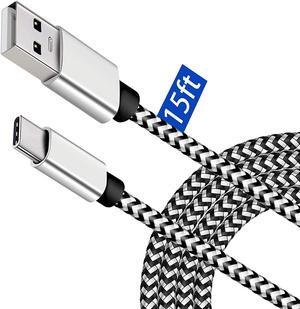 DEEGO USB C Cable 15ft, Long USB Type C Charging Cable, 15 Feet Fast Charging USB C Charger Cord Compatible for Samsung Galaxy A20 Note 10, S10 Plus S9 S8, Google Pixel 3 XL, LG G8, Moto G6 G7 Z3