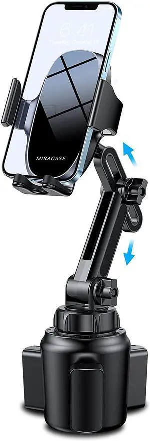 [Upgraded Version Cup Phone Holder for Car Universal Adjustable Long Neck Car Phone Mount Cradle Friendly Compatible with iPhone  Google and All 4.0-7.0 inches Smartphones