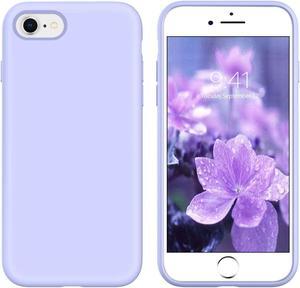 iPhone SE 2020/2022, 8 & 7 Liquid Silicone Case - Slim Shockproof Protective Cover for Women, Men, Girls - Lavender Purple