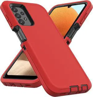 for Samsung Galaxy A32 5G Case,Shockproof Dustproof Case for iPhone Samsung Galaxy A32 5G (Red)