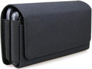 Dual Phone Holster Pouch Case for 2 Phones, Double Decker Belt Clip Case for iPhone 15 Pro Max 15 Plus 14 Pro Max 14 Plus 13 Pro Max 12 Pro Max 11 Pro Max 8 Plus Samusng Galaxy S24 Ultra S24+