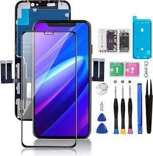 for iPhone 11 Screen Replacement 6.1 3D Touch Screen LCD Display Digitizer for A2111, A2223, A2221 Repair Kits+ Waterproof Frame Sticker+Screen Tempered Protector
